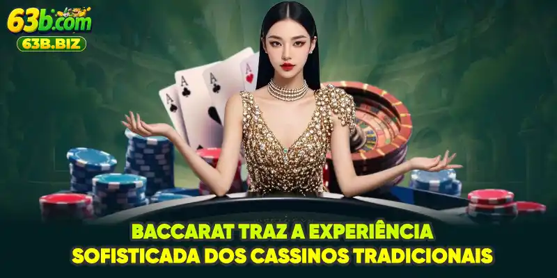 Baccarat traz a experiência sofisticada dos cassinos tradicionais